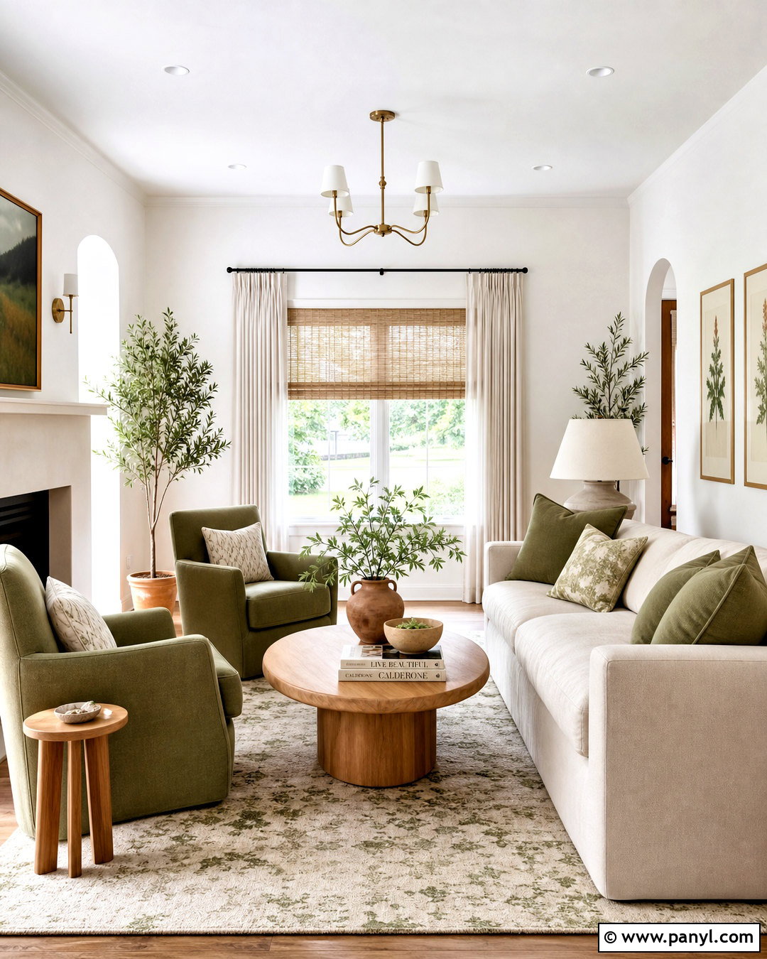 White Wall Living Room With Sage Green - 20 white wall living room ideas