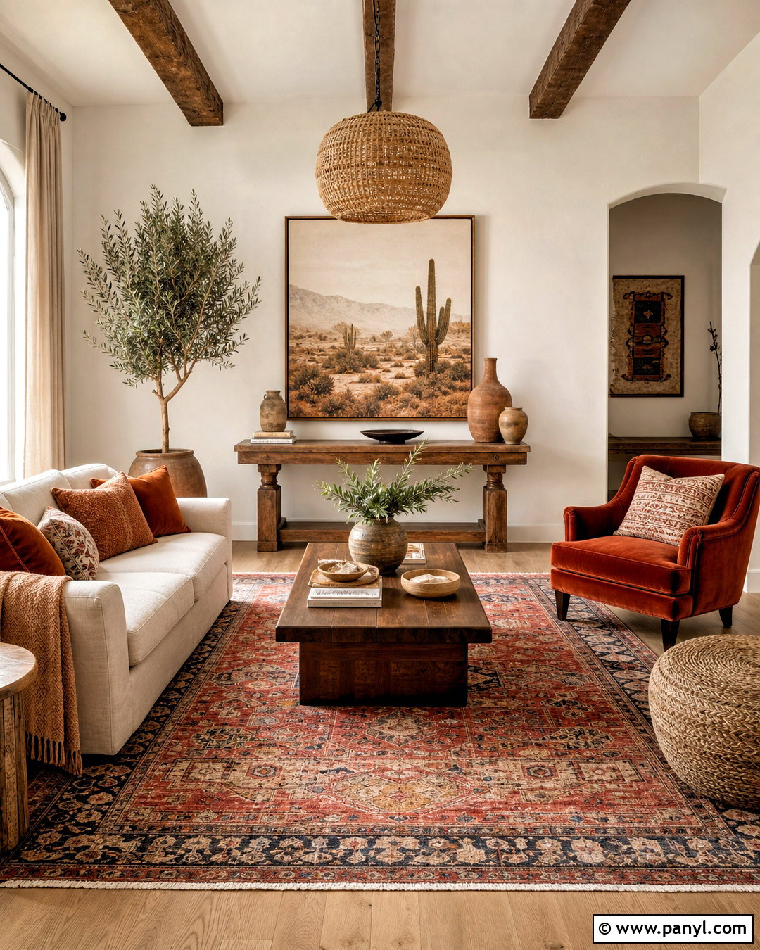 White Wall Living Room With Terracotta Accents - 20 white wall living room ideas