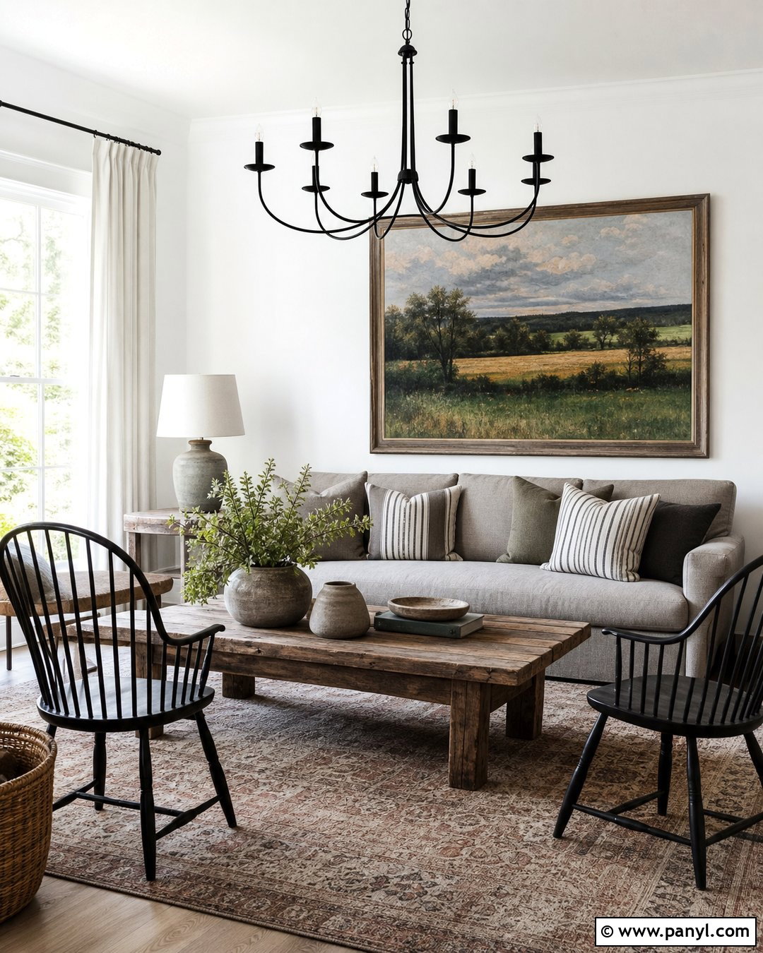 White Wall Modern Farmhouse Living Room - 35 plain white wall ideas