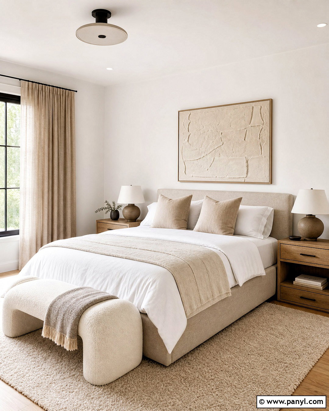 White Wall Neutral Bedroom - 20 white wall background ideas