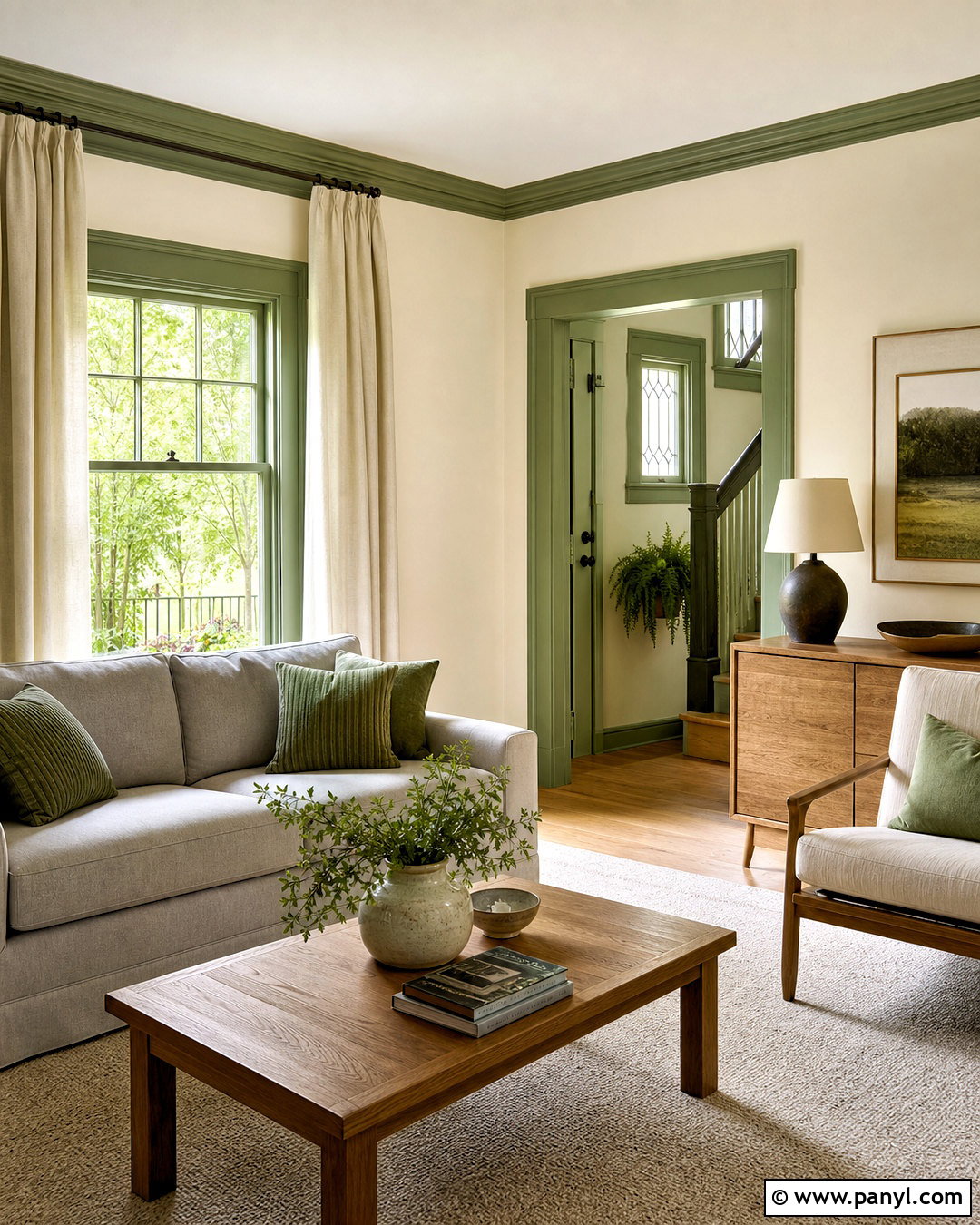 White Wall Paint With Colorful Trim - 20 interior wall paint ideas