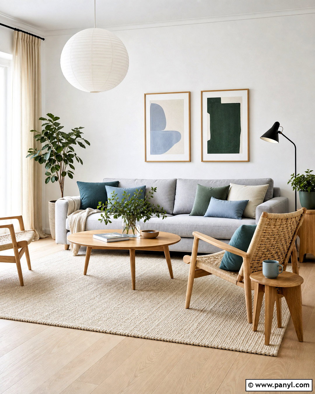 White Wall Scandinavian Living Room - 20 white wall design ideas