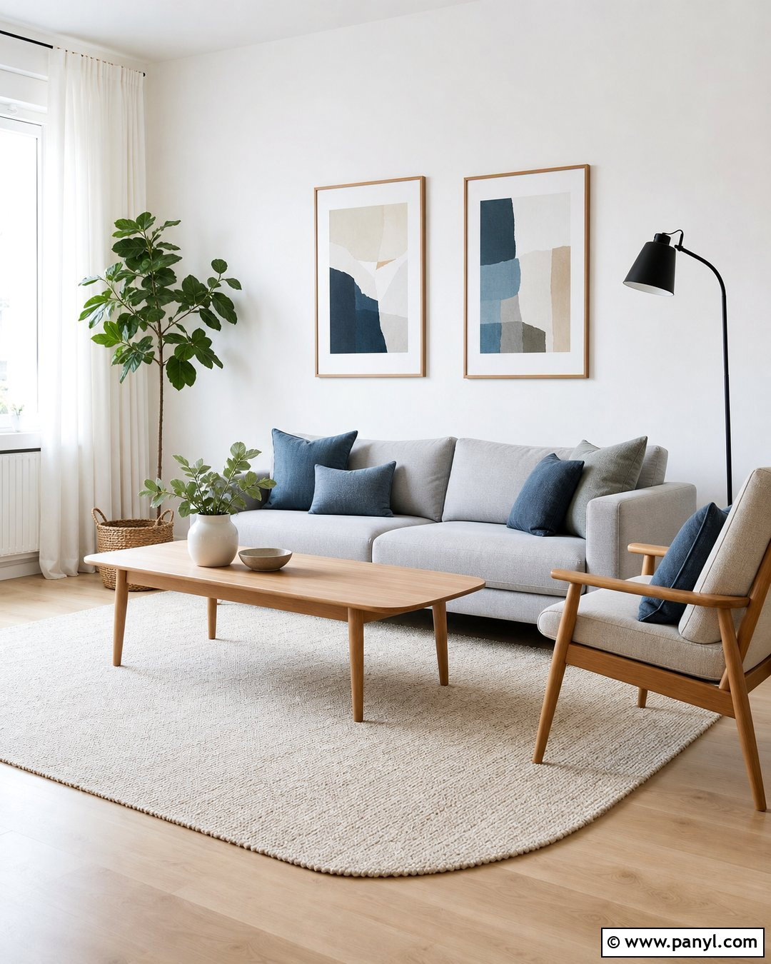 White Wall Scandinavian Living Room - 35 plain white wall ideas
