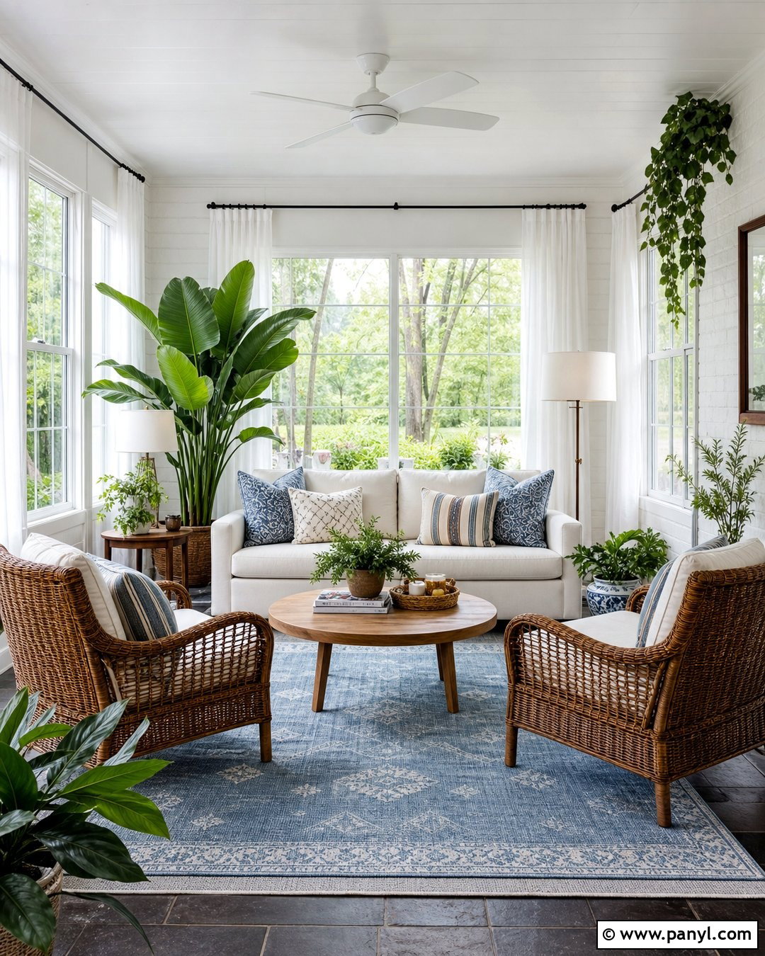White Wall Sunroom - 30 White Wall Interior Ideas