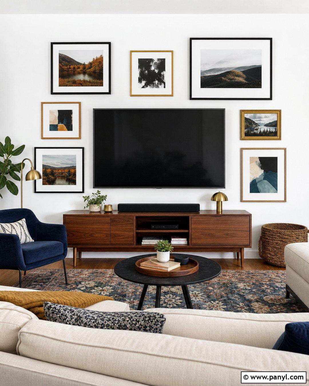 White Wall TV Gallery - 35 plain white wall ideas