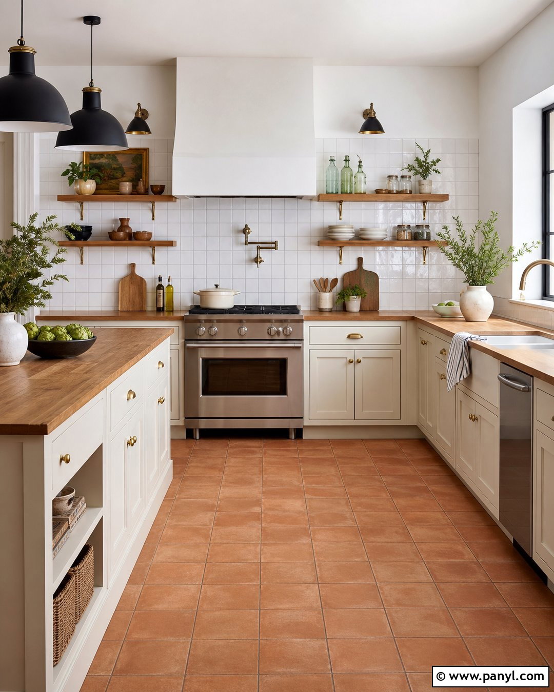 White Wall Tiles With Terracotta Floor Tiles - 25 Wall And Floor Tiles Color Combination Ideas