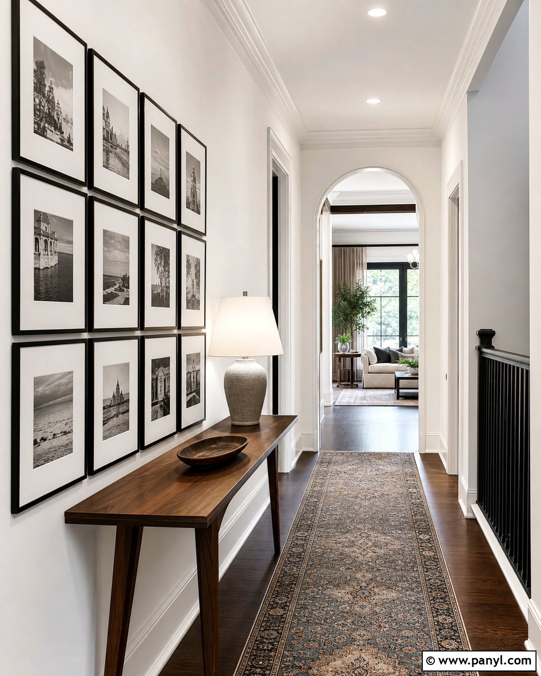 White Wall With Black And White Photos - 35 plain white wall ideas