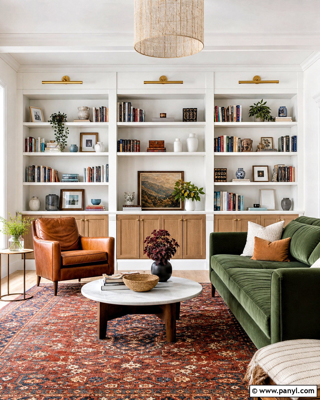 White Wall With Built In Bookshelves - 20 white wall decor ideas