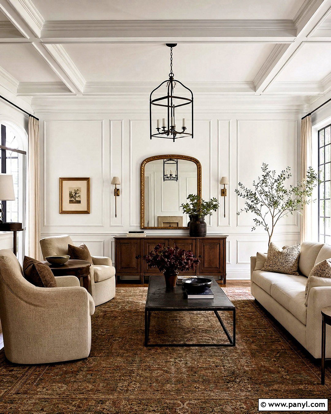 White Wall With Decorative Molding - 20 white wall decor ideas