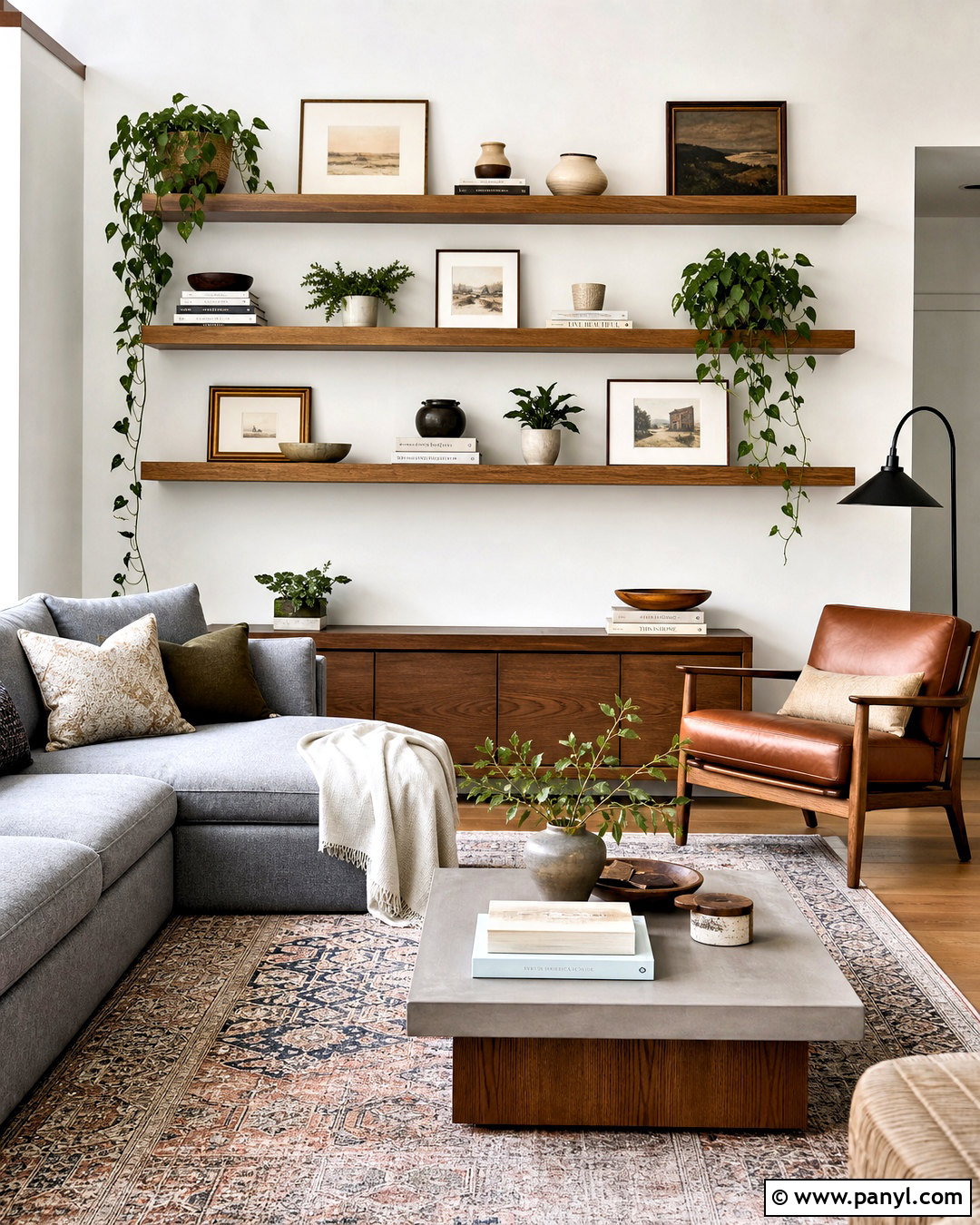 White Wall With Floating Shelves - 20 white wall decor ideas