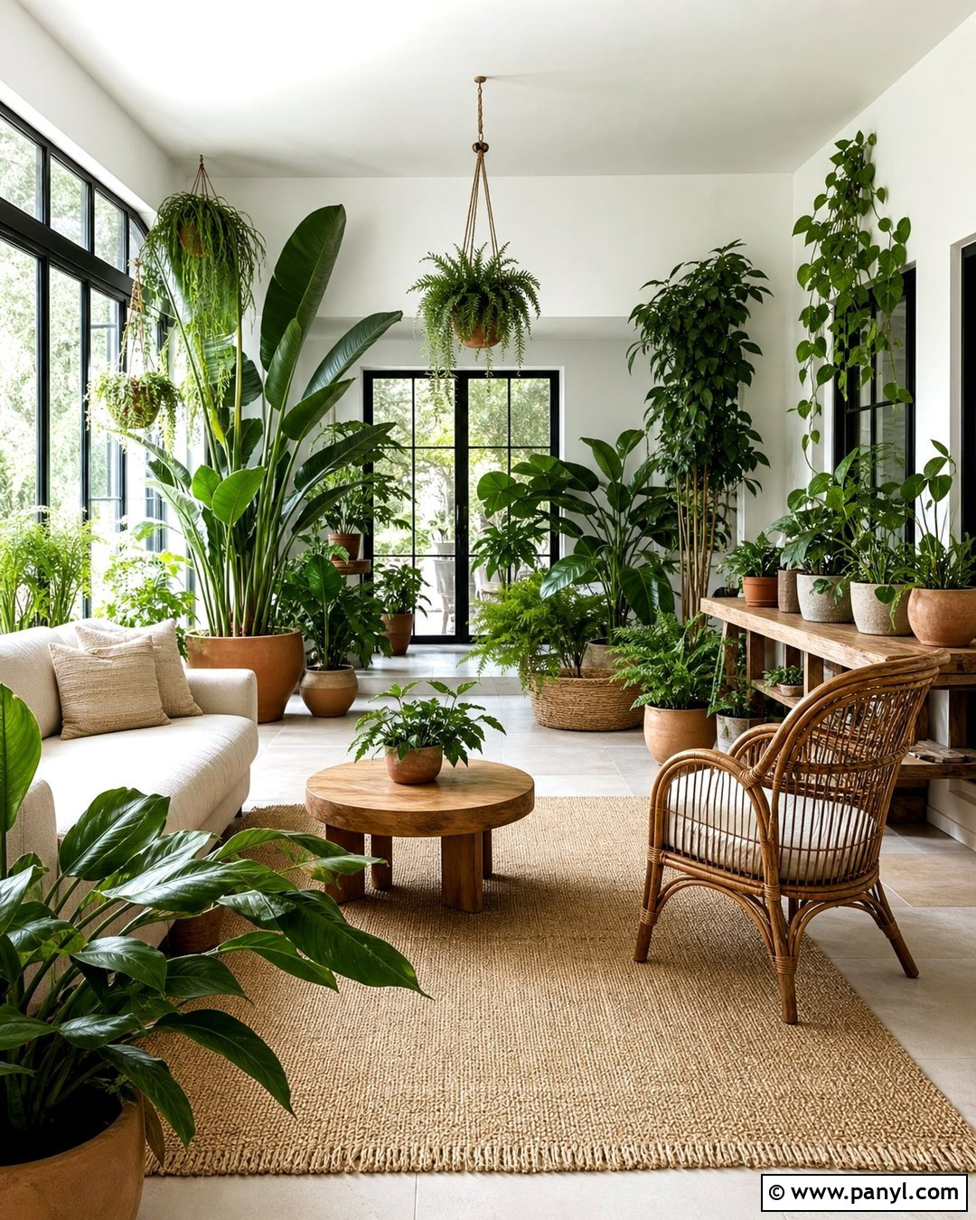 White Wall With Indoor Plants - 35 plain white wall ideas