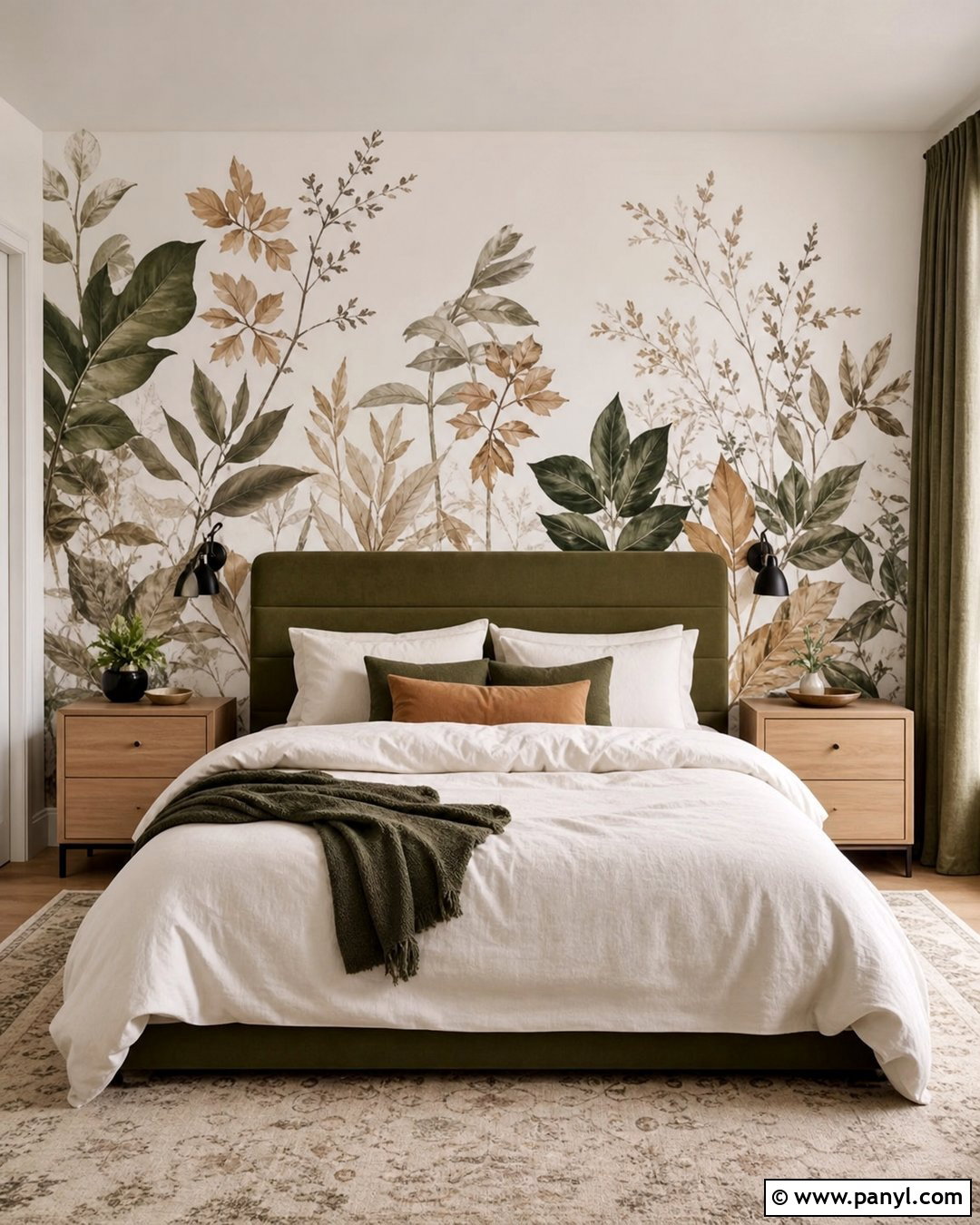 White Wall With Removable Mural - 35 plain white wall ideas