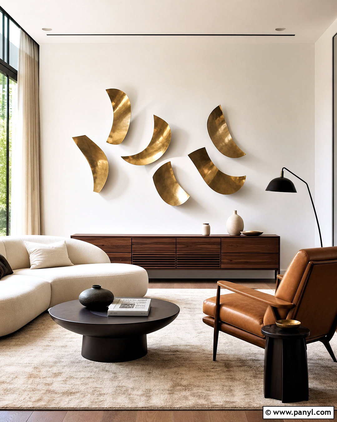 White Wall With Sculptural Decor - 20 white wall decor ideas