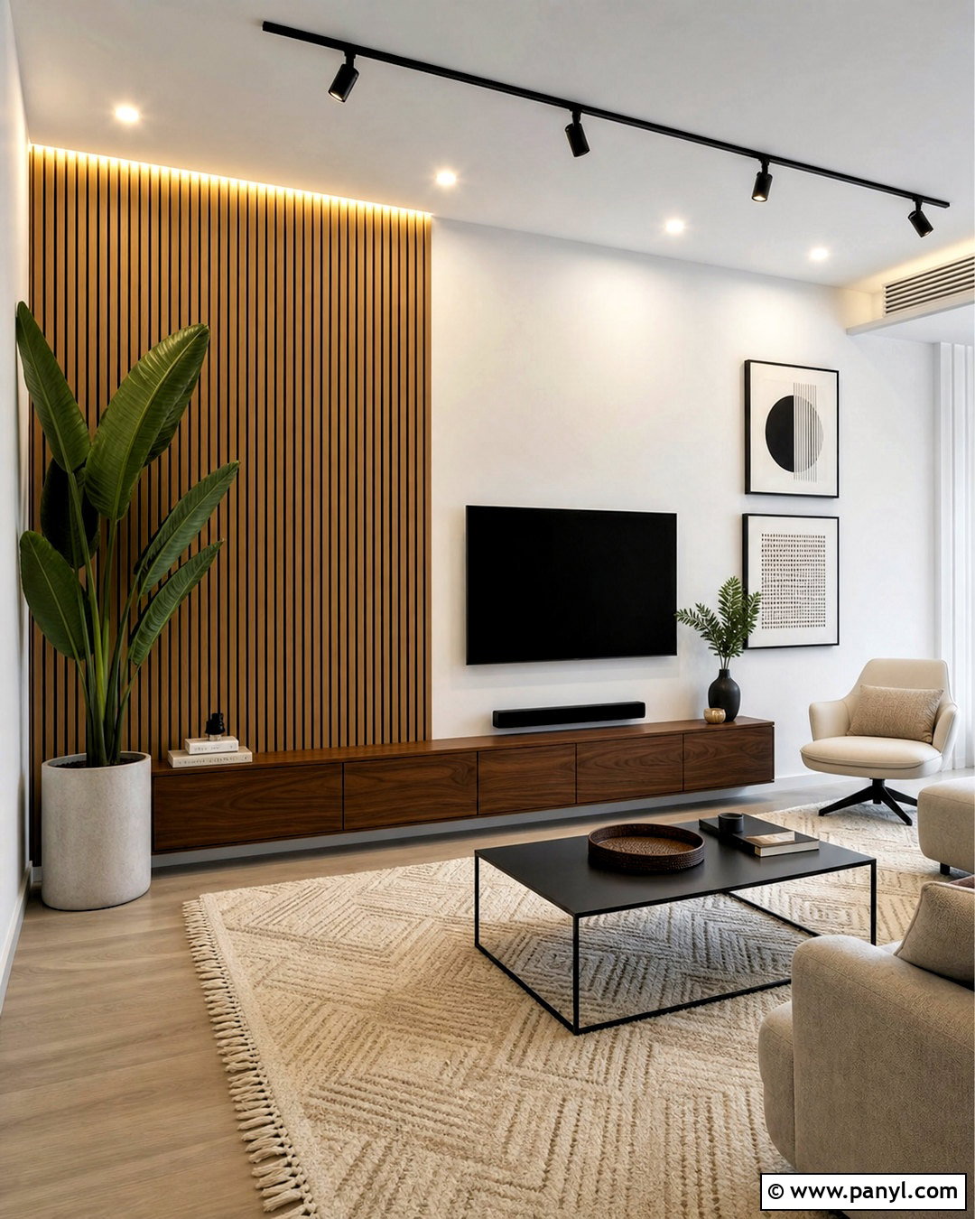 White Wall With Wood Slats - 20 white wall decor ideas