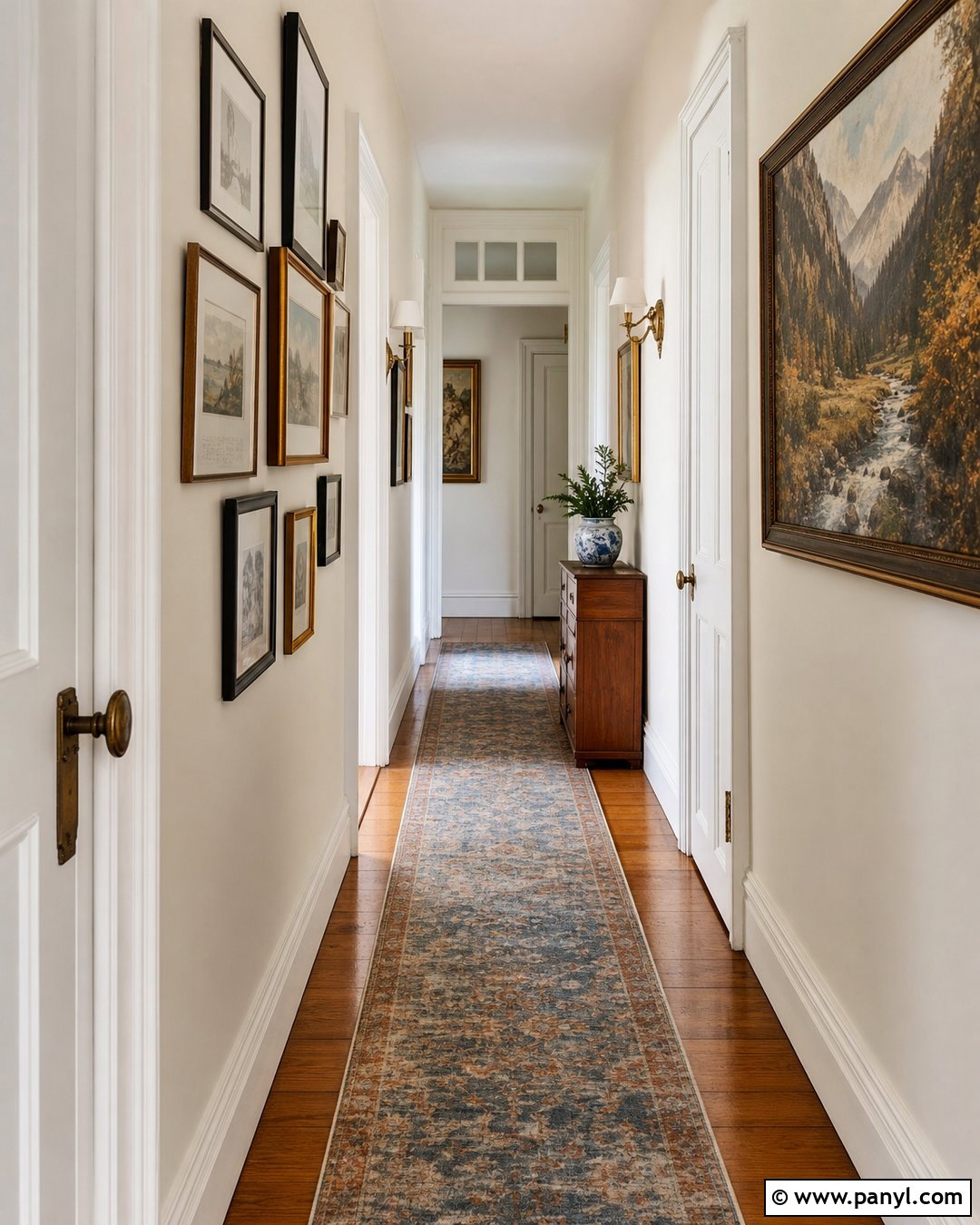 White Walls And Trim Classic Hallway - 25 White Wall White Trim Ideas