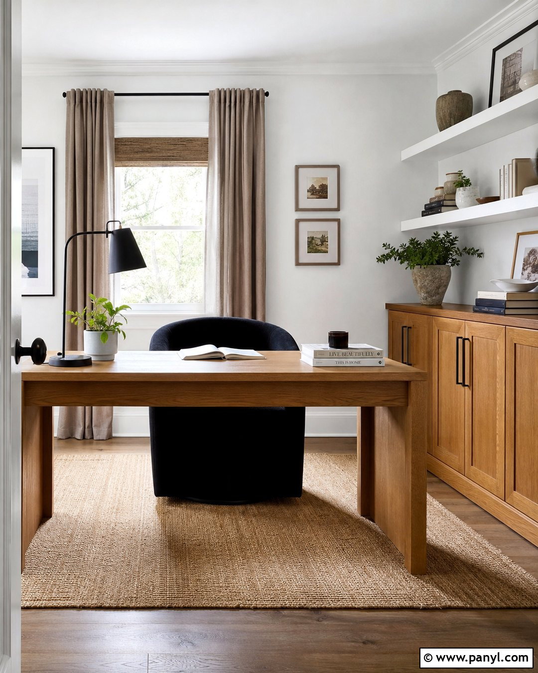 White Walls And Trim Home Office - 25 White Wall White Trim Ideas