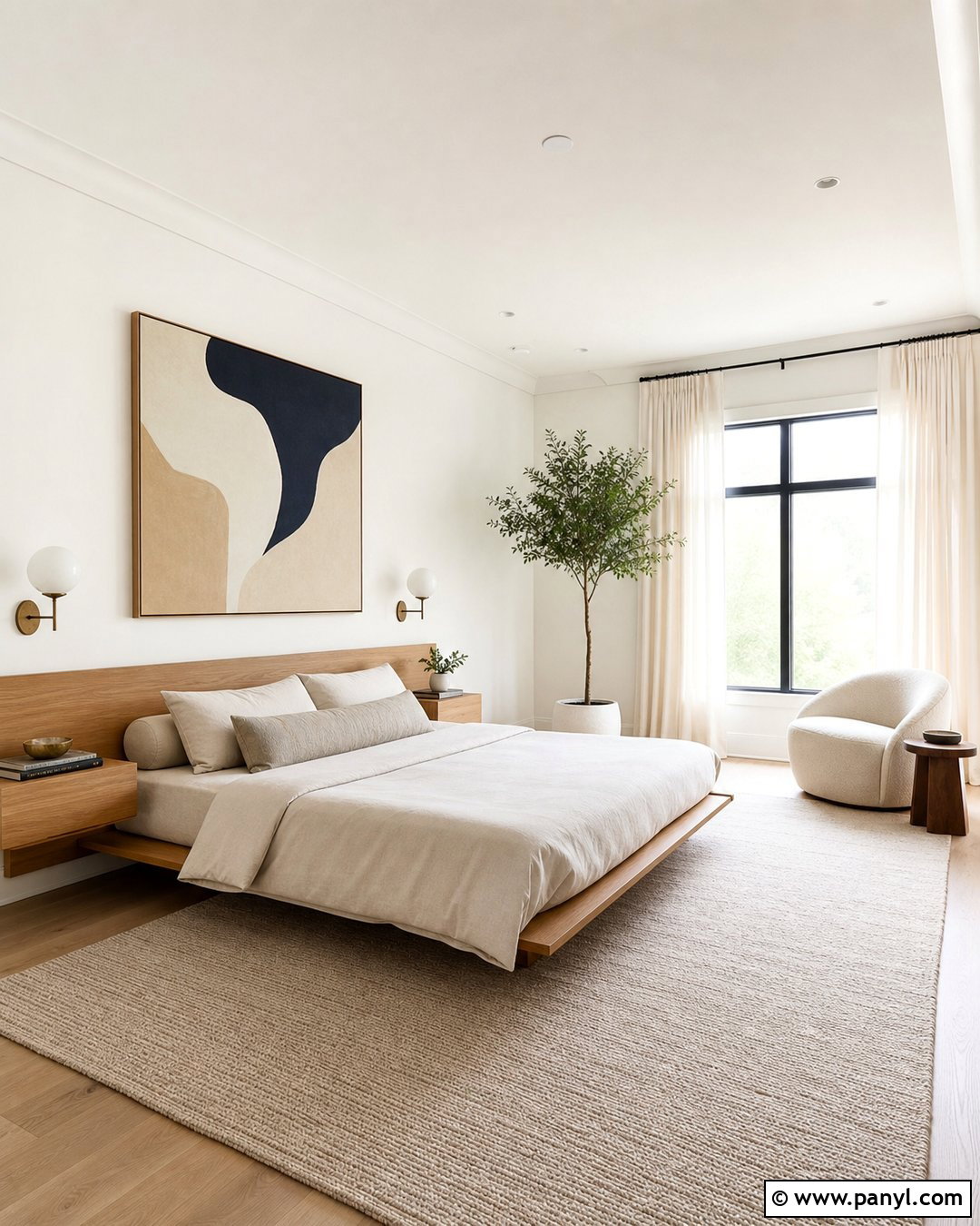 White Walls And Trim Minimalist Bedroom - 25 White Wall White Trim Ideas