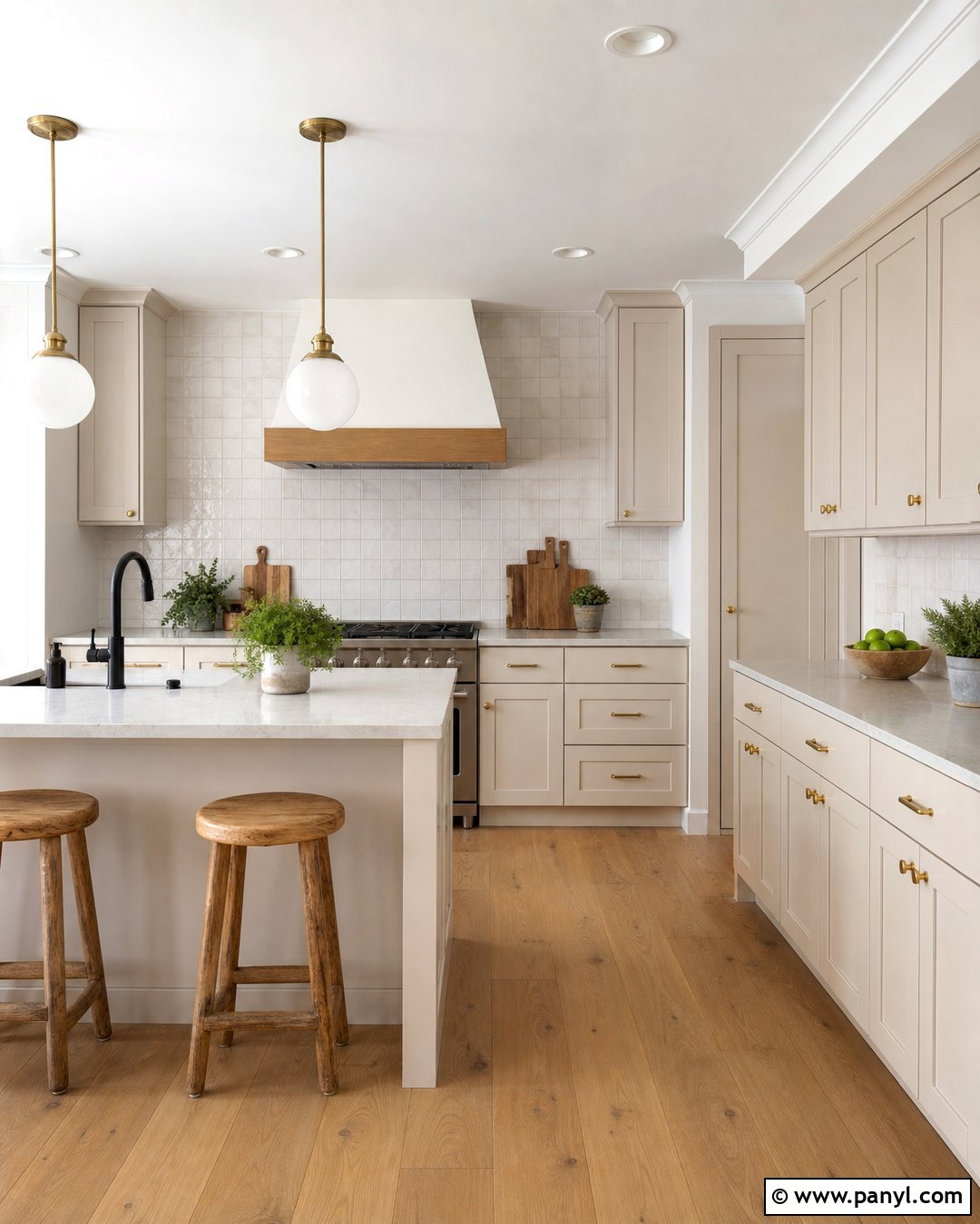 White Walls And Trim Modern Kitchen - 25 White Wall White Trim Ideas
