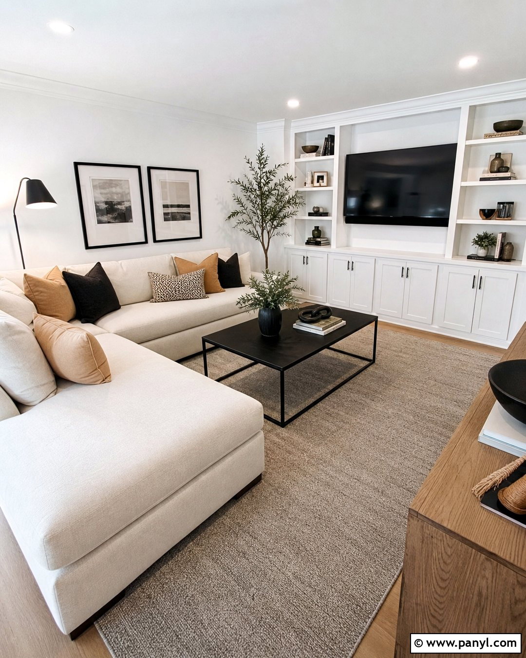 White Walls And Trim With Black Accents - 25 White Wall White Trim Ideas