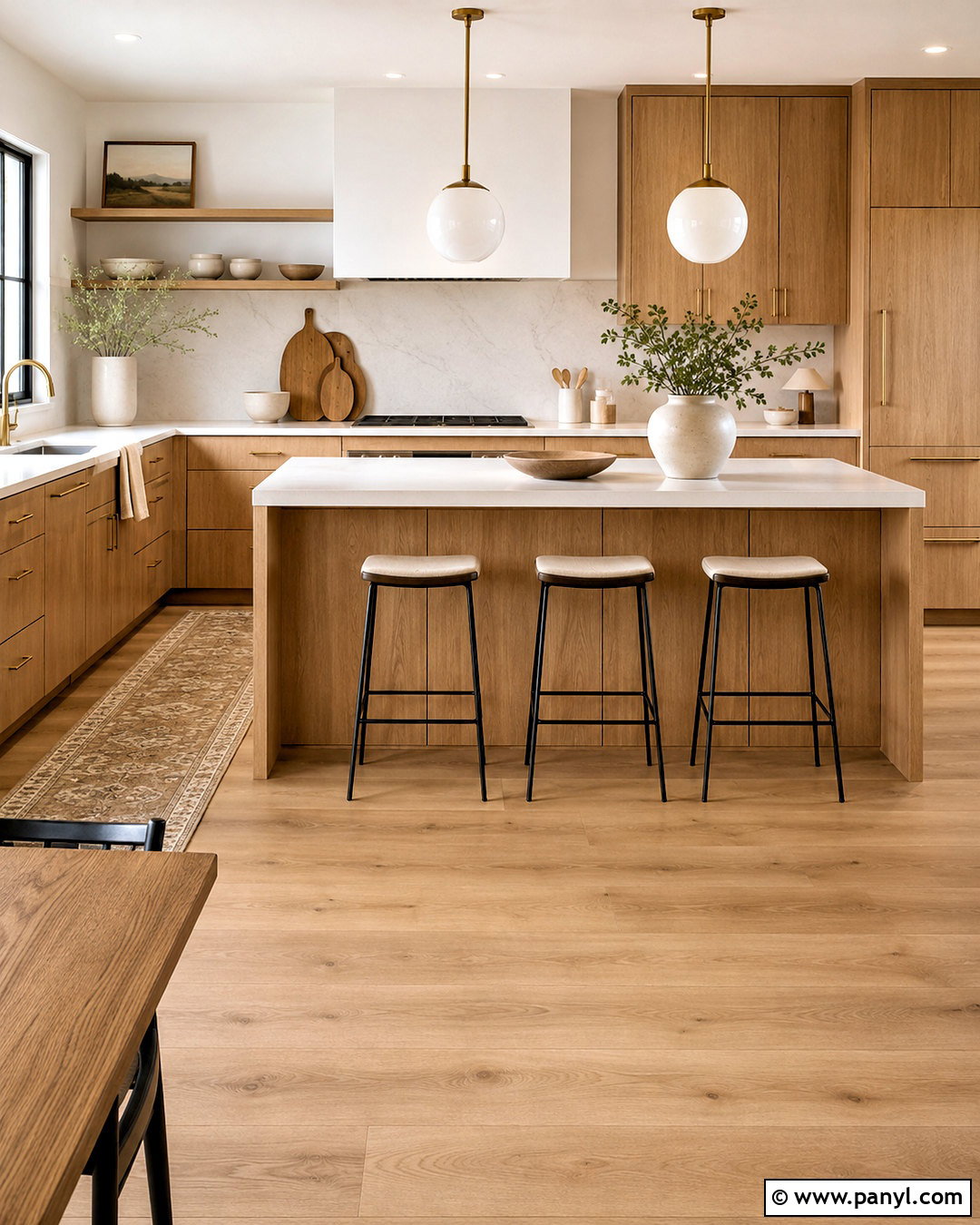 White Walls And Wood Kitchen - 20 White Walls Home Ideas