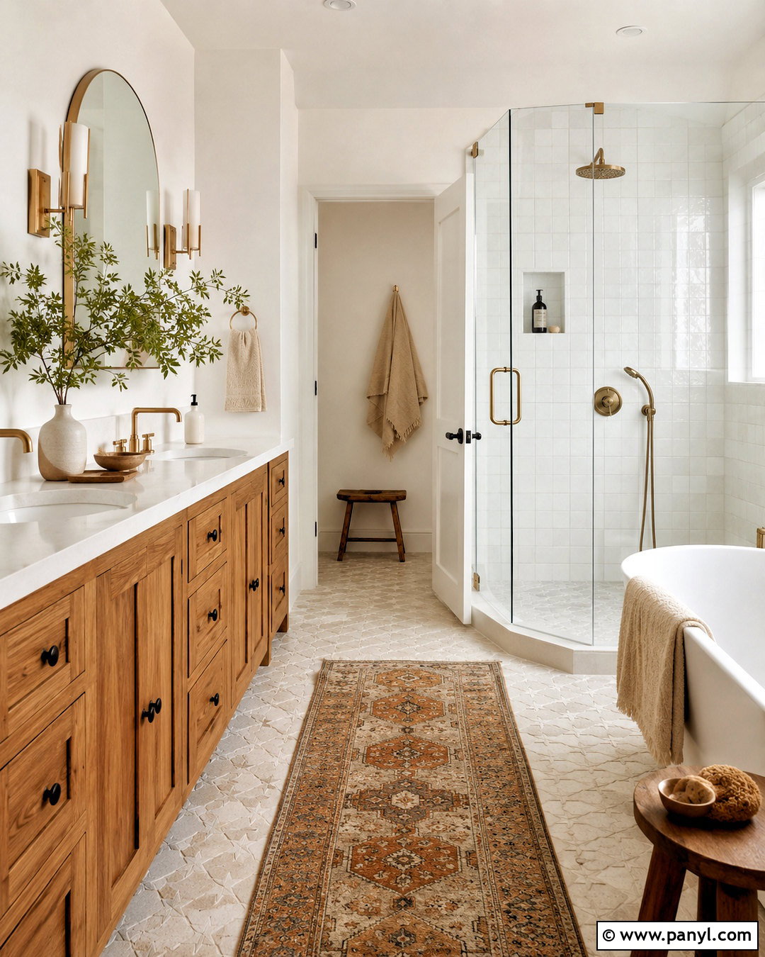 White Walls Bathroom - 20 White Walls Home Ideas