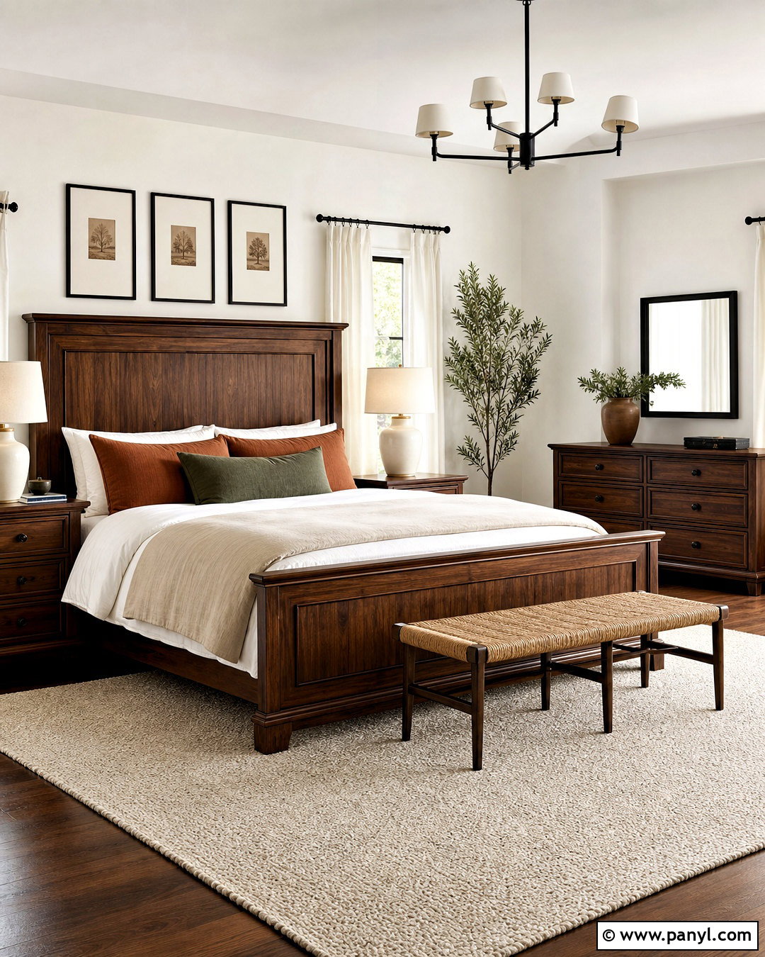White Walls Bedroom With Dark Wood - 20 white walls bedroom ideas