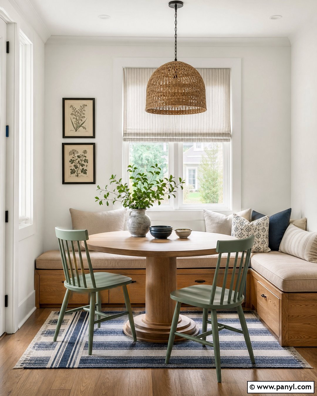 White Walls Breakfast Nook - 30 White Walls Interior Ideas
