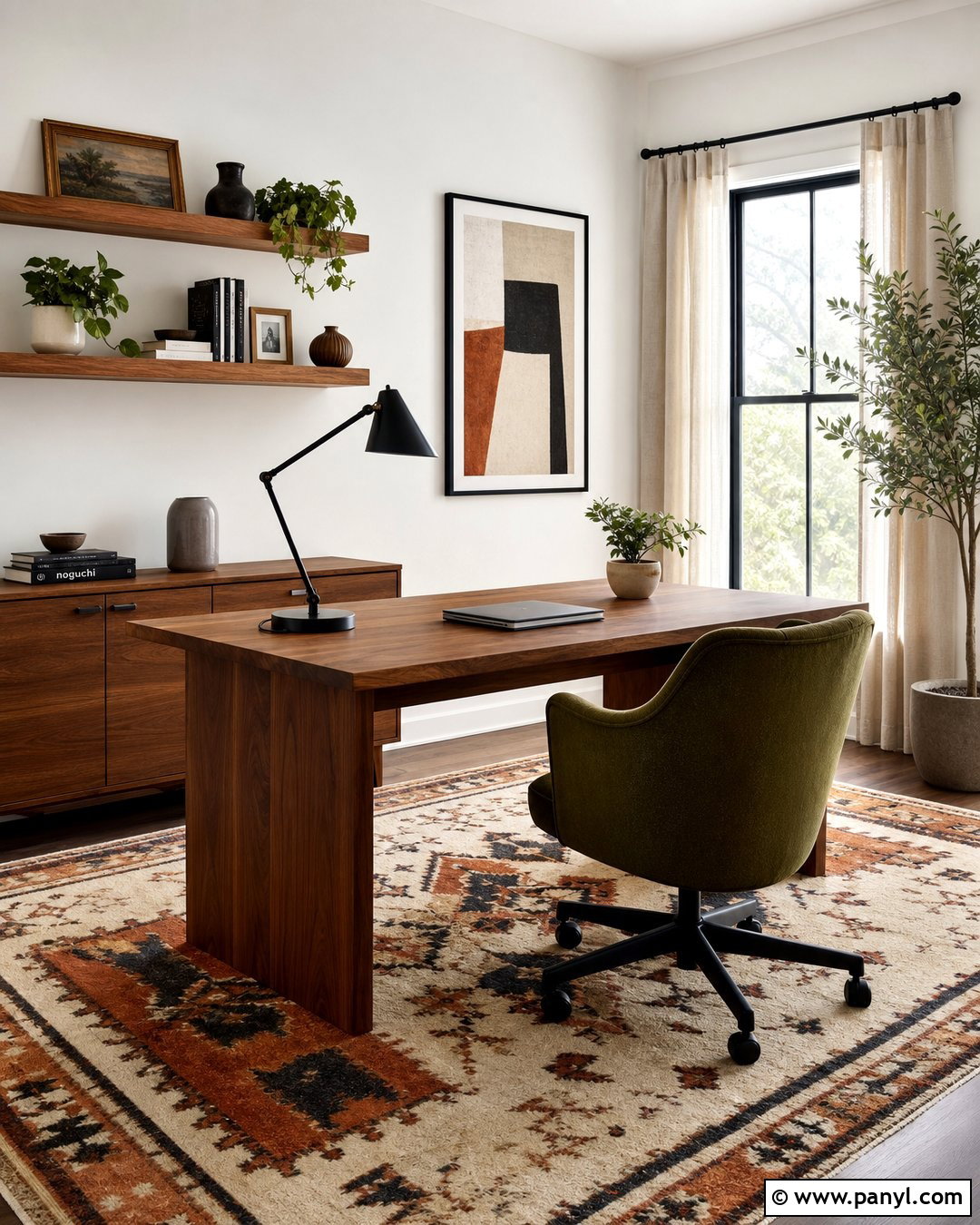 White Walls Home Office - 30 White Walls Interior Ideas