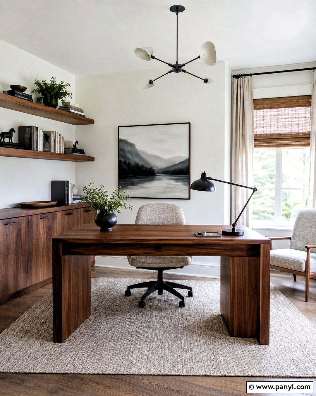 White Walls Home Office - 20 White Walls Home Ideas