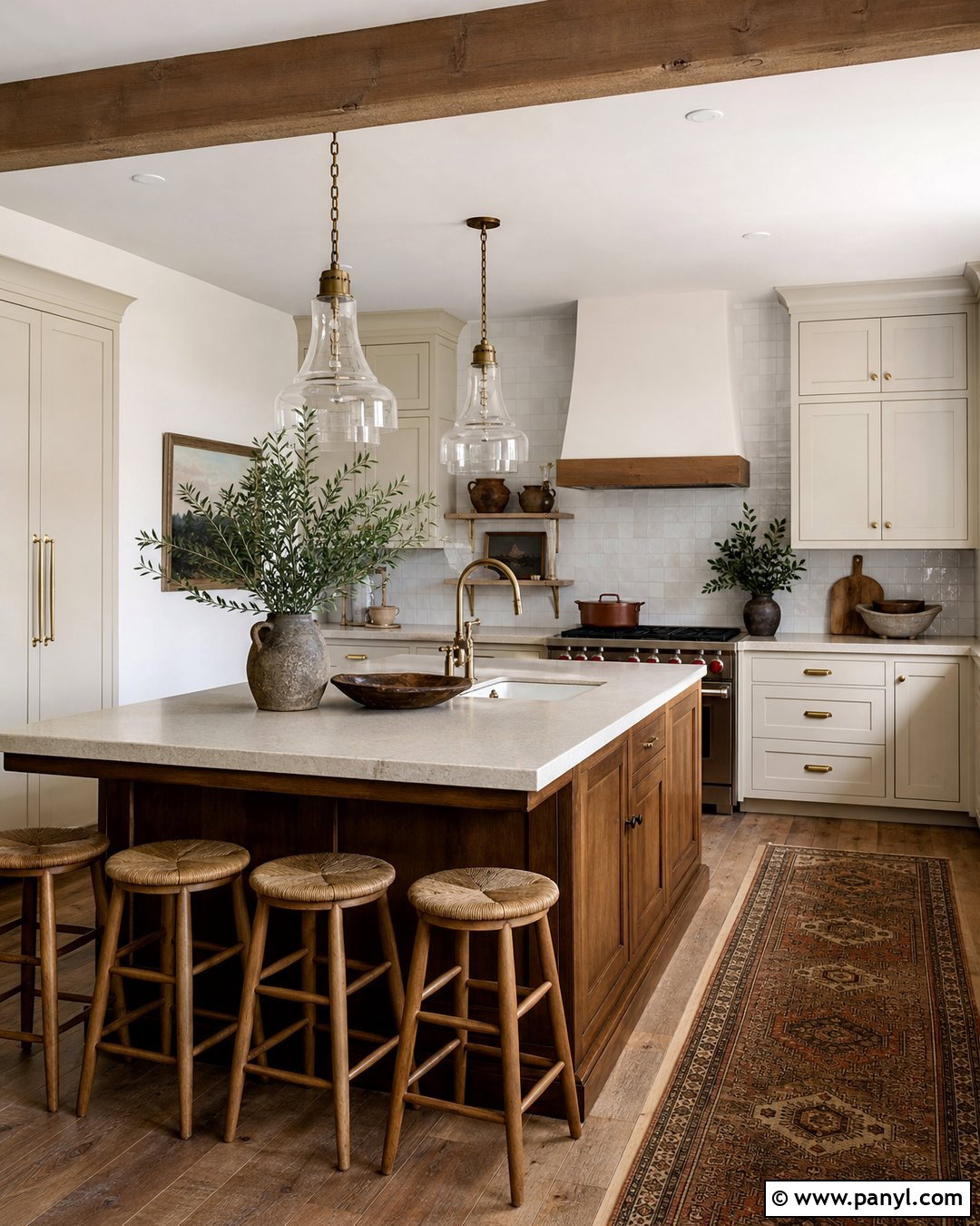 White Walls In a Farmhouse Kitchen - 50 white walls