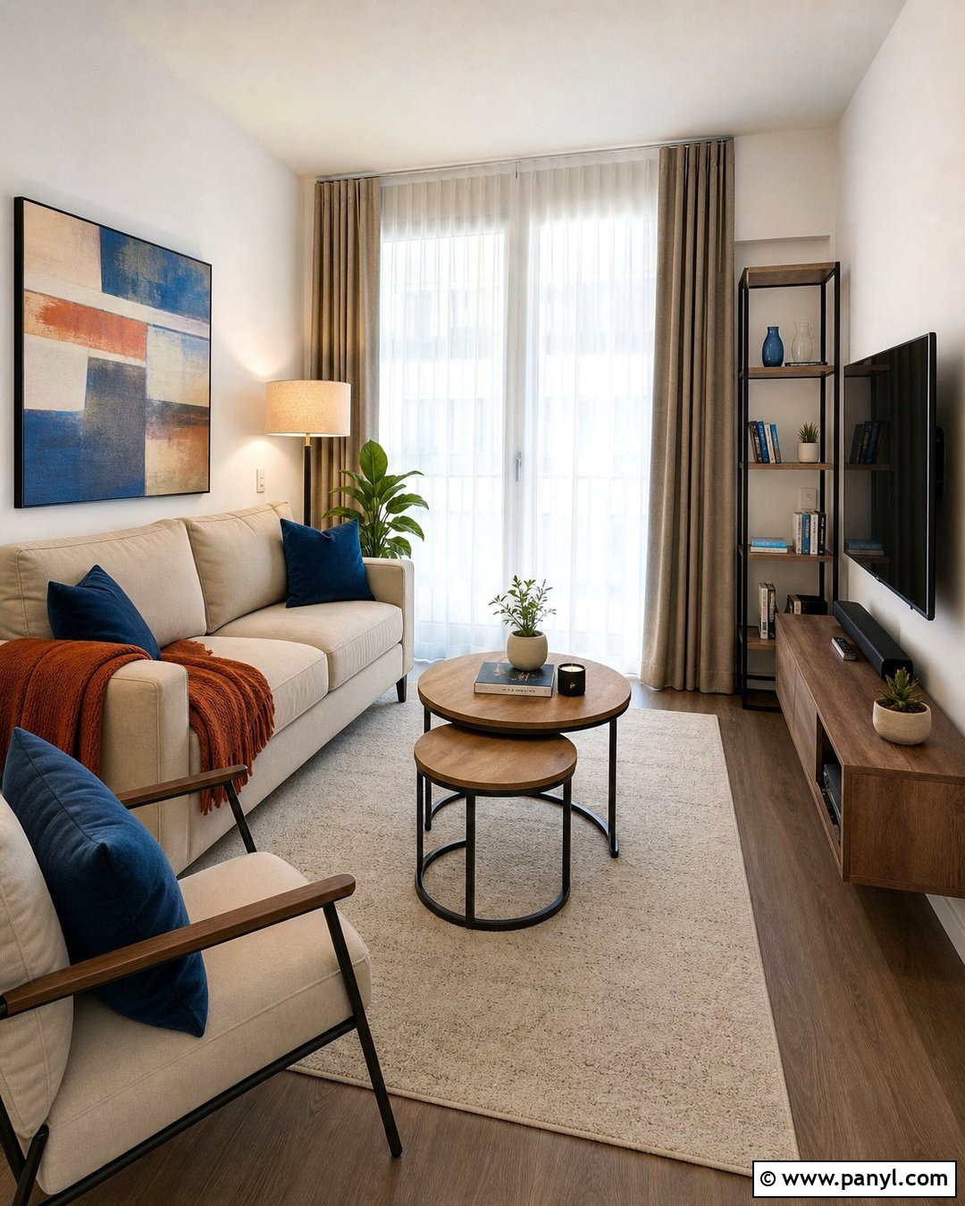 White Walls In a Small Living Room - 50 white walls