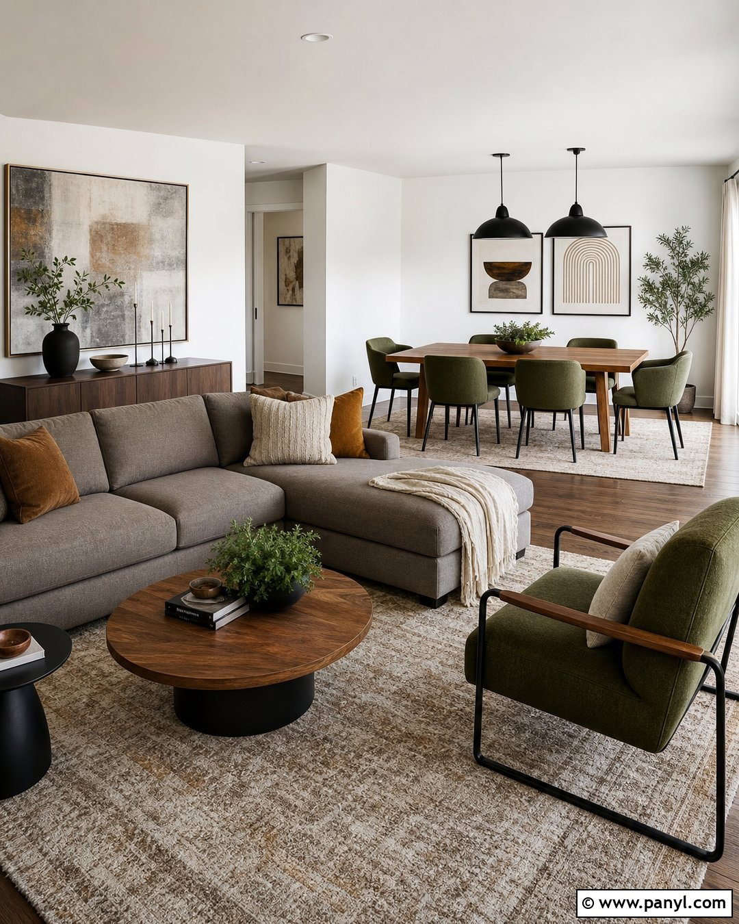 White Walls Open Plan Living Room - 30 White Walls Interior Ideas