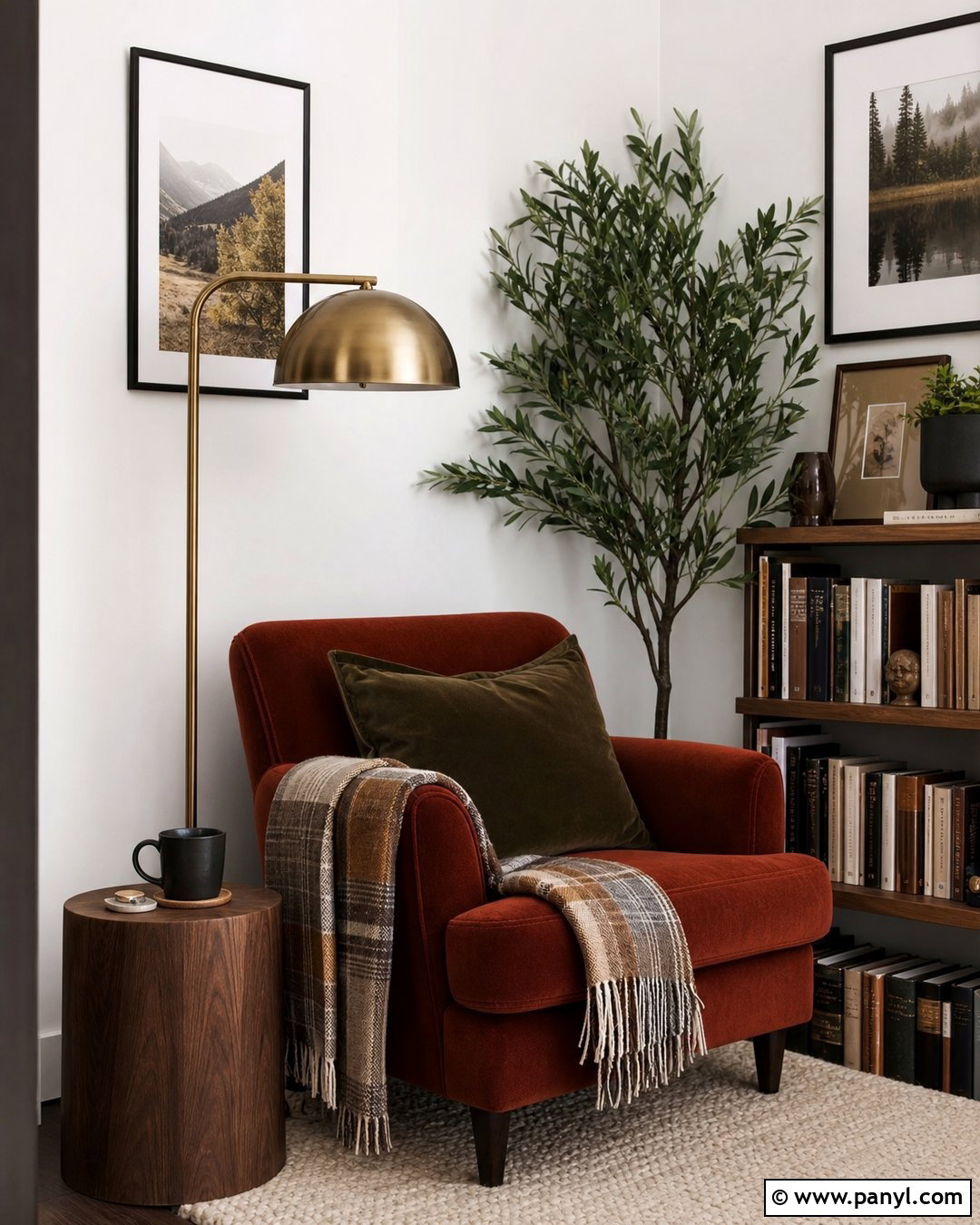 White Walls Reading Corner - 30 White Walls Interior Ideas