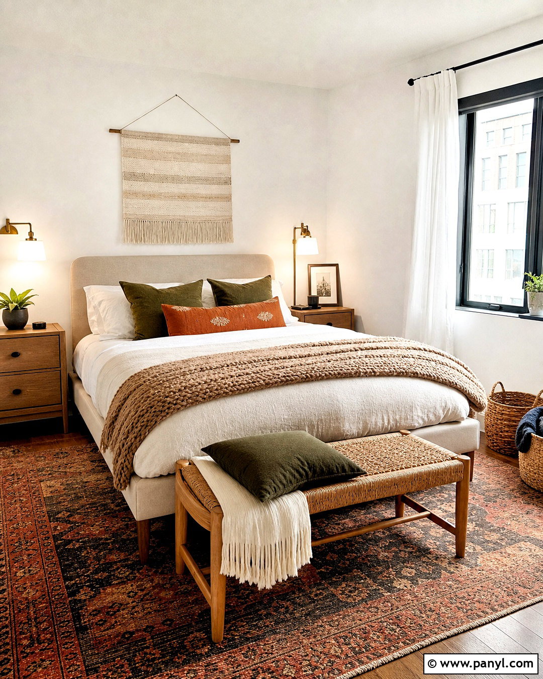 White Walls Renter-Friendly Bedroom - 20 white walls bedroom ideas