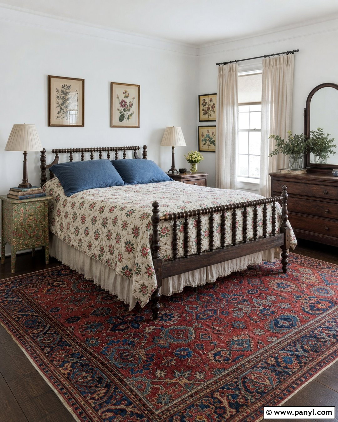White Walls Vintage Bedroom - 30 White Walls Interior Ideas