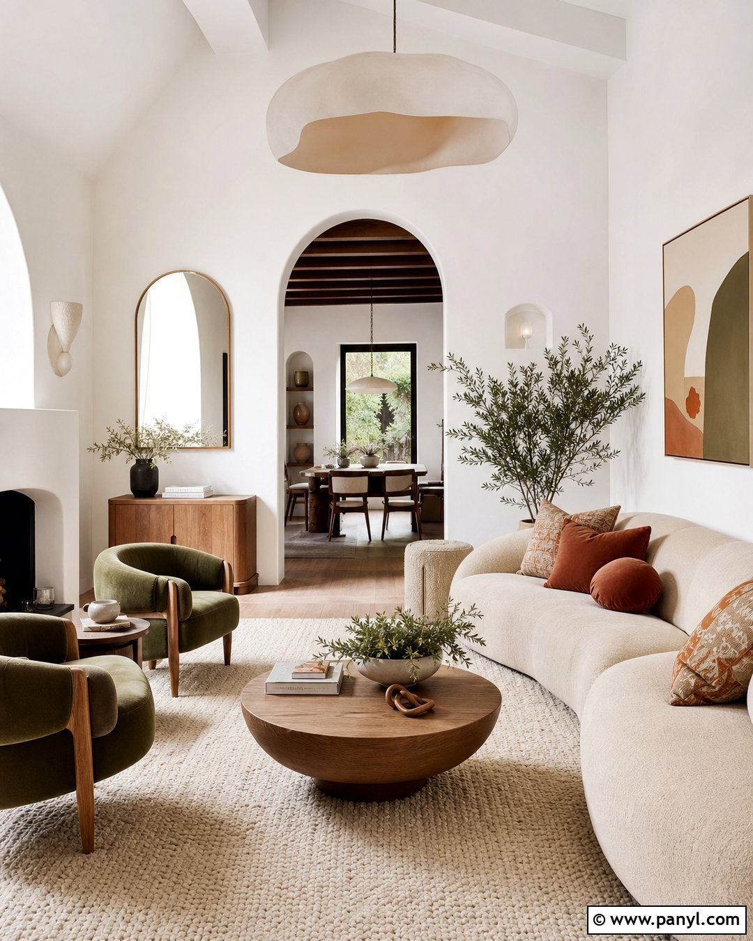 White Walls With Arches - 30 White Walls Interior Ideas