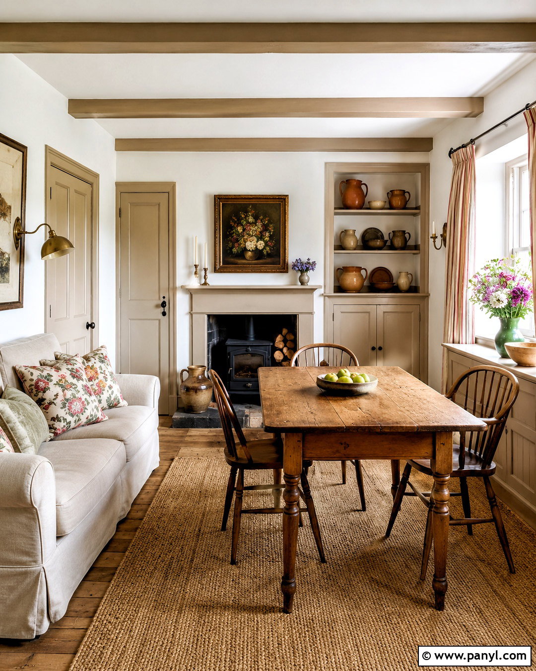 White Walls With Beige Trim Cottage Interior - 35 white walls beige trim ideas