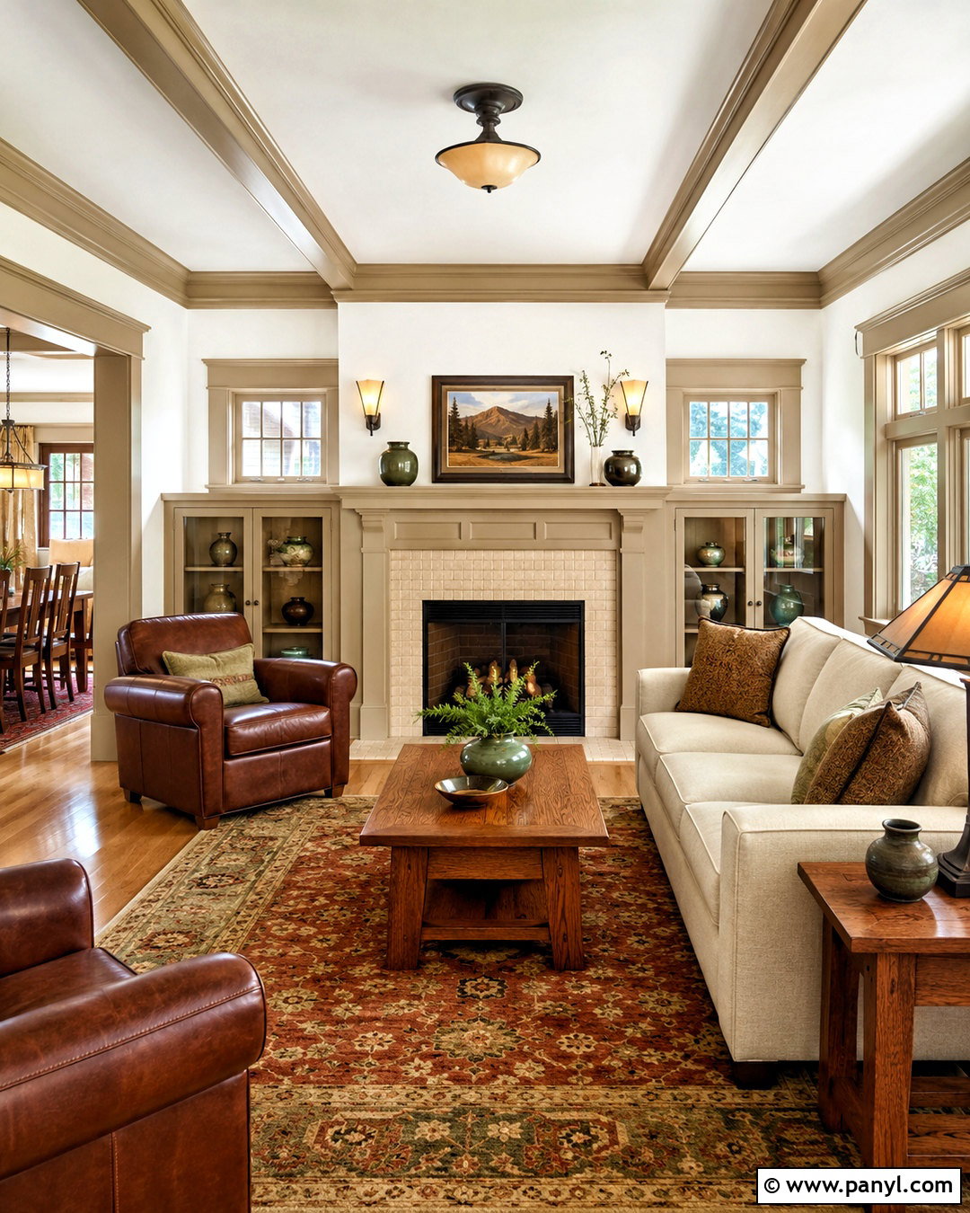 White Walls With Beige Trim Craftsman Interior - 35 white walls beige trim ideas