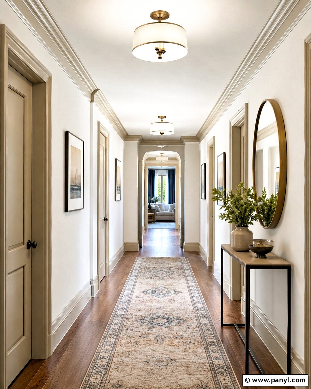 White Walls With Beige Trim Hallway - 35 white walls beige trim ideas