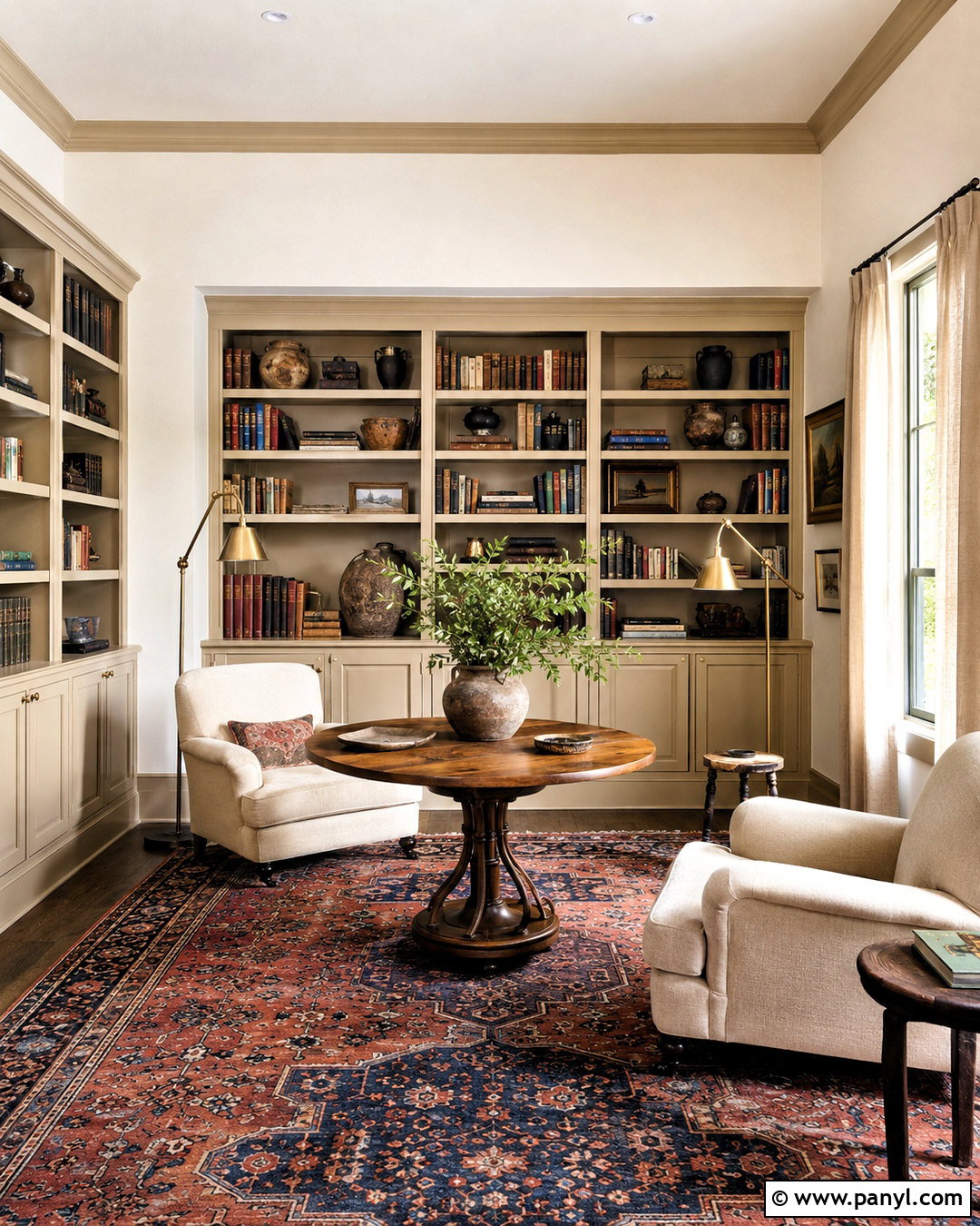 White Walls With Beige Trim Home Library - 35 white walls beige trim ideas