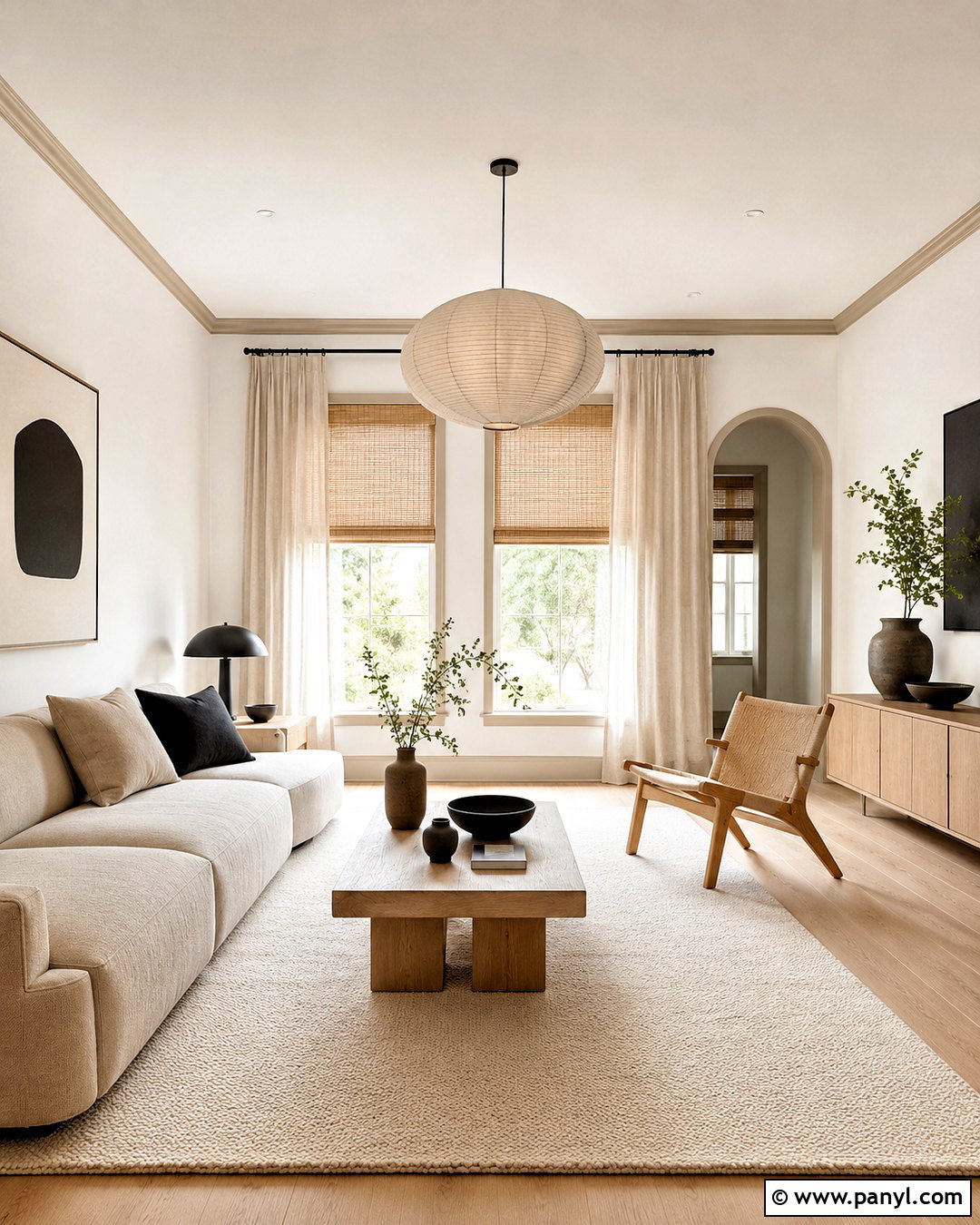 White Walls With Beige Trim Japandi Interior - 35 white walls beige trim ideas