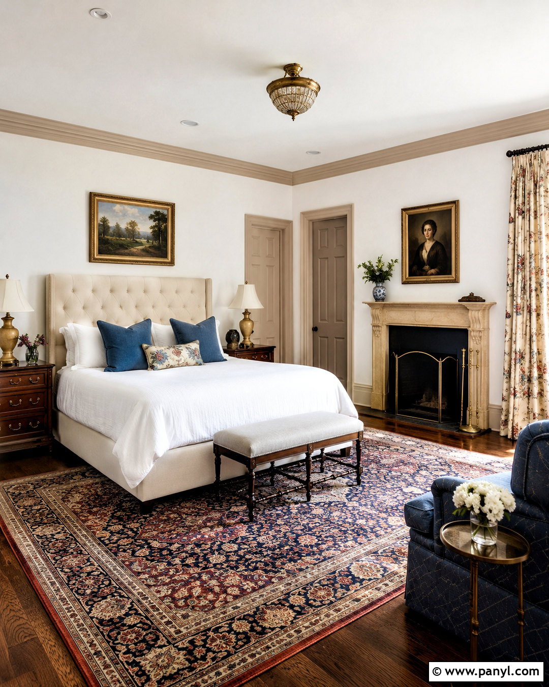 White Walls With Beige Trim Traditional Bedroom - 35 white walls beige trim ideas