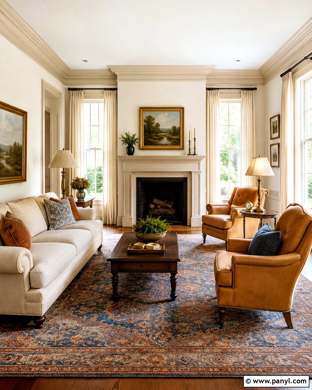 White Walls With Beige Trim Traditional Living Room - 35 white walls beige trim ideas