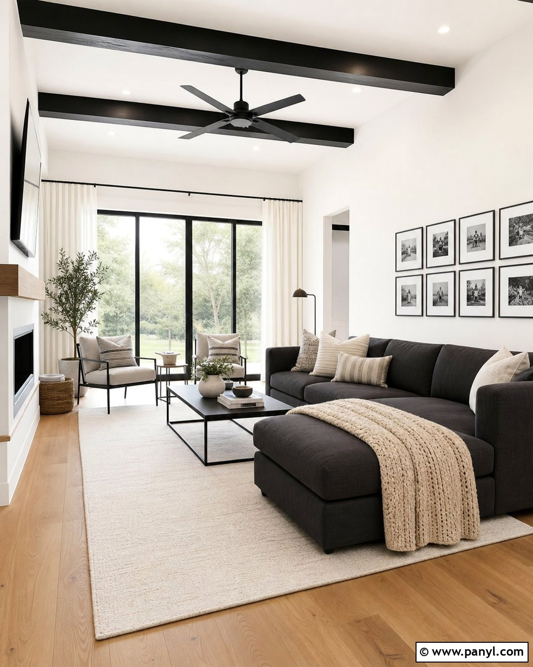 White Walls With Black Accents - 50 white walls