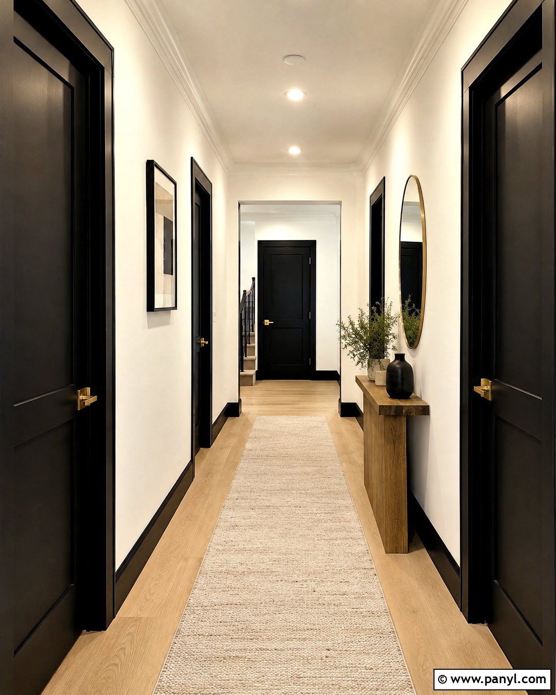 White Walls With Black Doors - 35 Wall And Door Color Combination Ideas