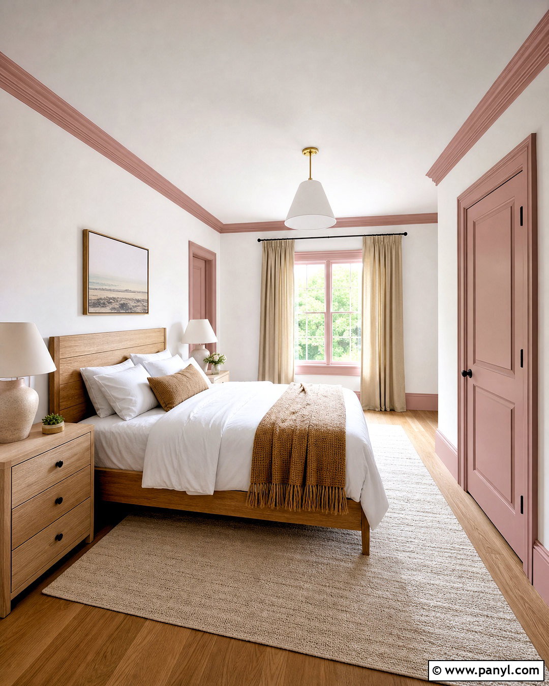 White Walls With Blush Pink Trim - 20 white walls contrasting trim ideas