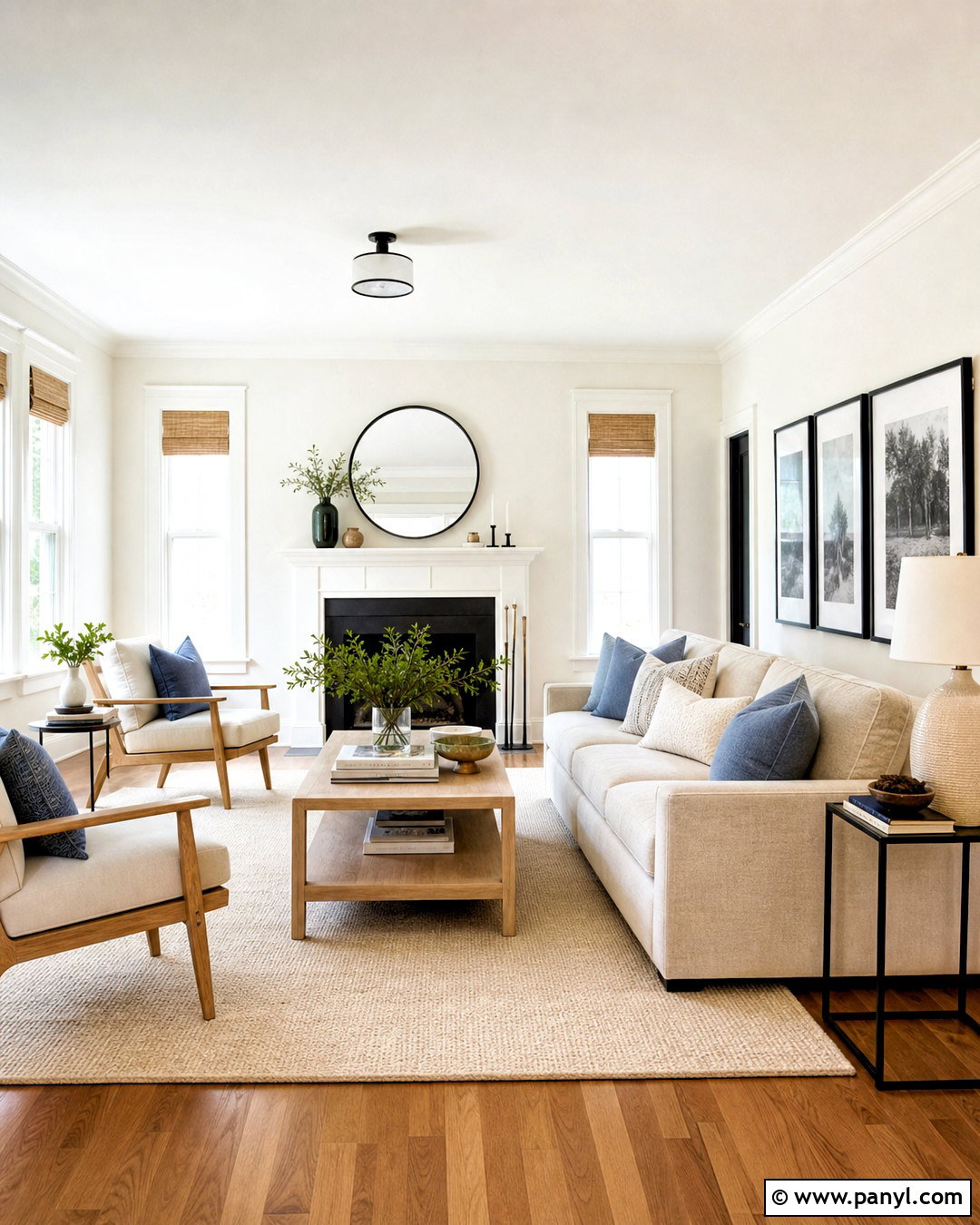 White Walls With Bright White Trim - 20 white wall and trim color combinations