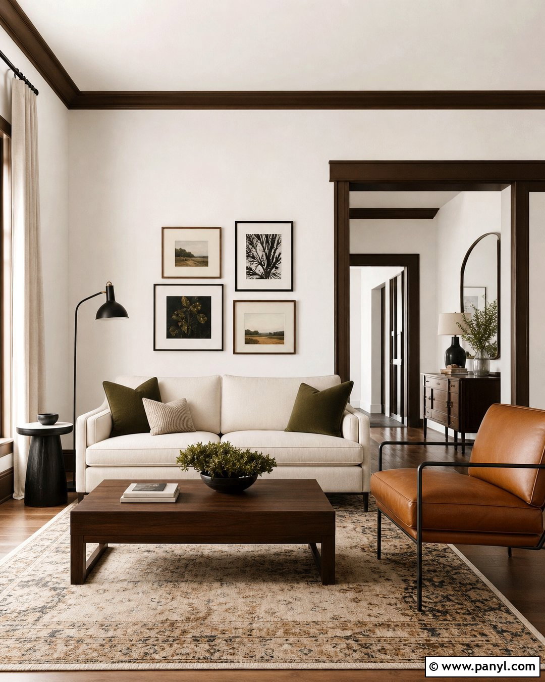 White Walls With Brown Trim Black Accents - 30 White Walls Brown Trim Ideas