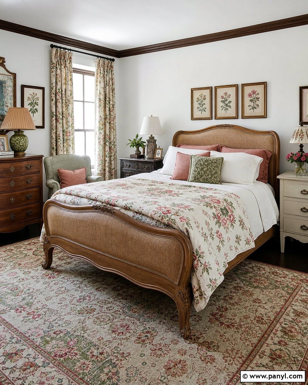 White Walls With Brown Trim English Cottage Bedroom - 30 White Walls Brown Trim Ideas