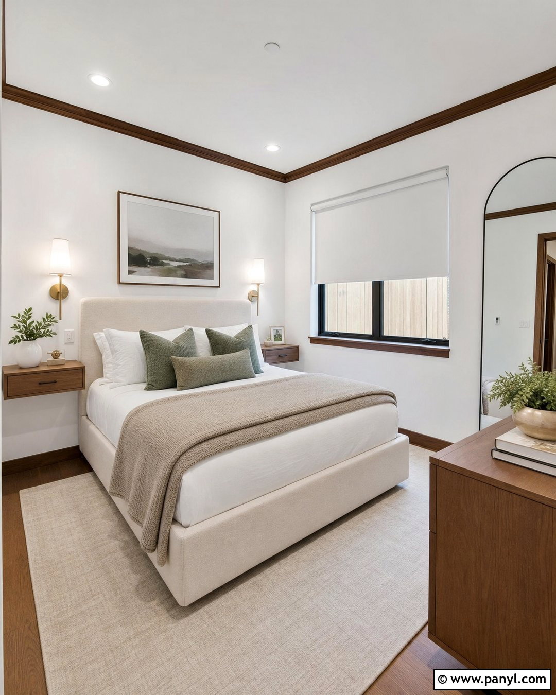 White Walls With Brown Trim Small Bedroom - 30 White Walls Brown Trim Ideas